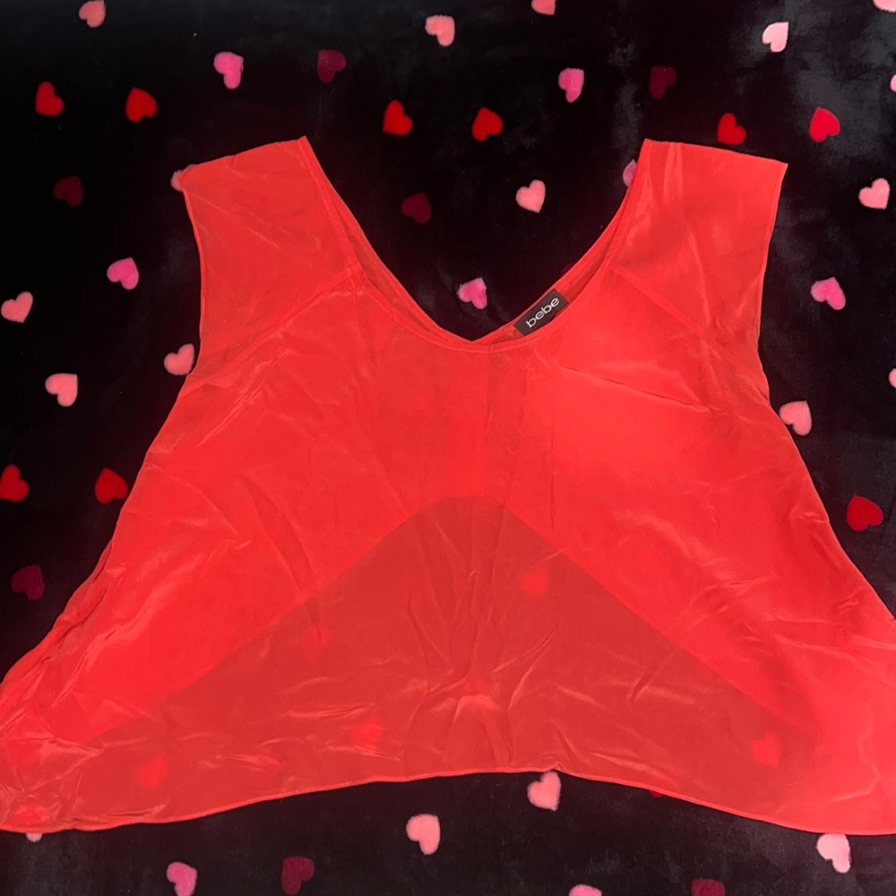 Bebe Silk Flowy Top